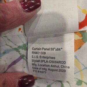 Crayola Curtain Panels by SIS Enterprises